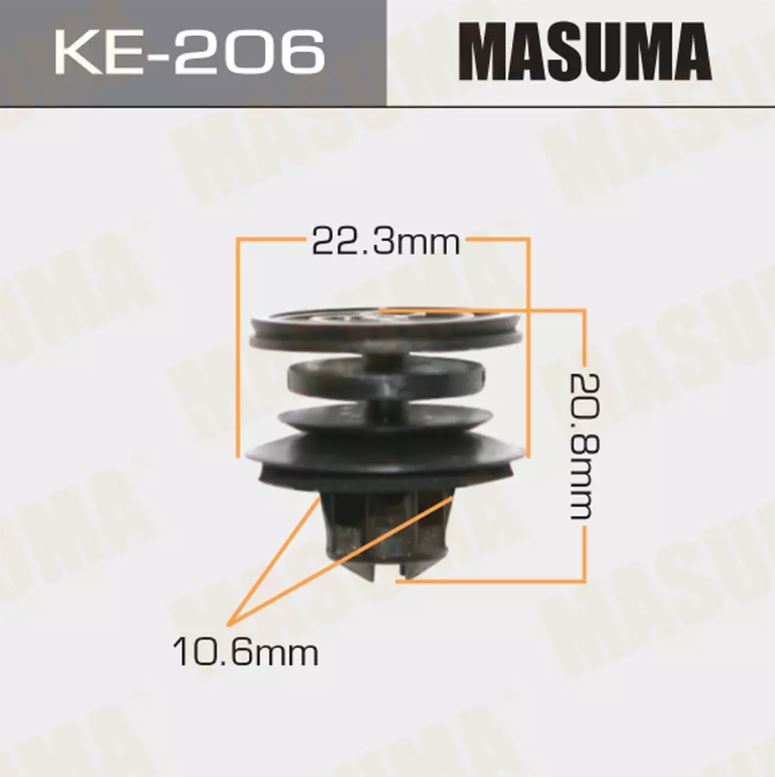 KE-206 Клипса крепежная  Masuma